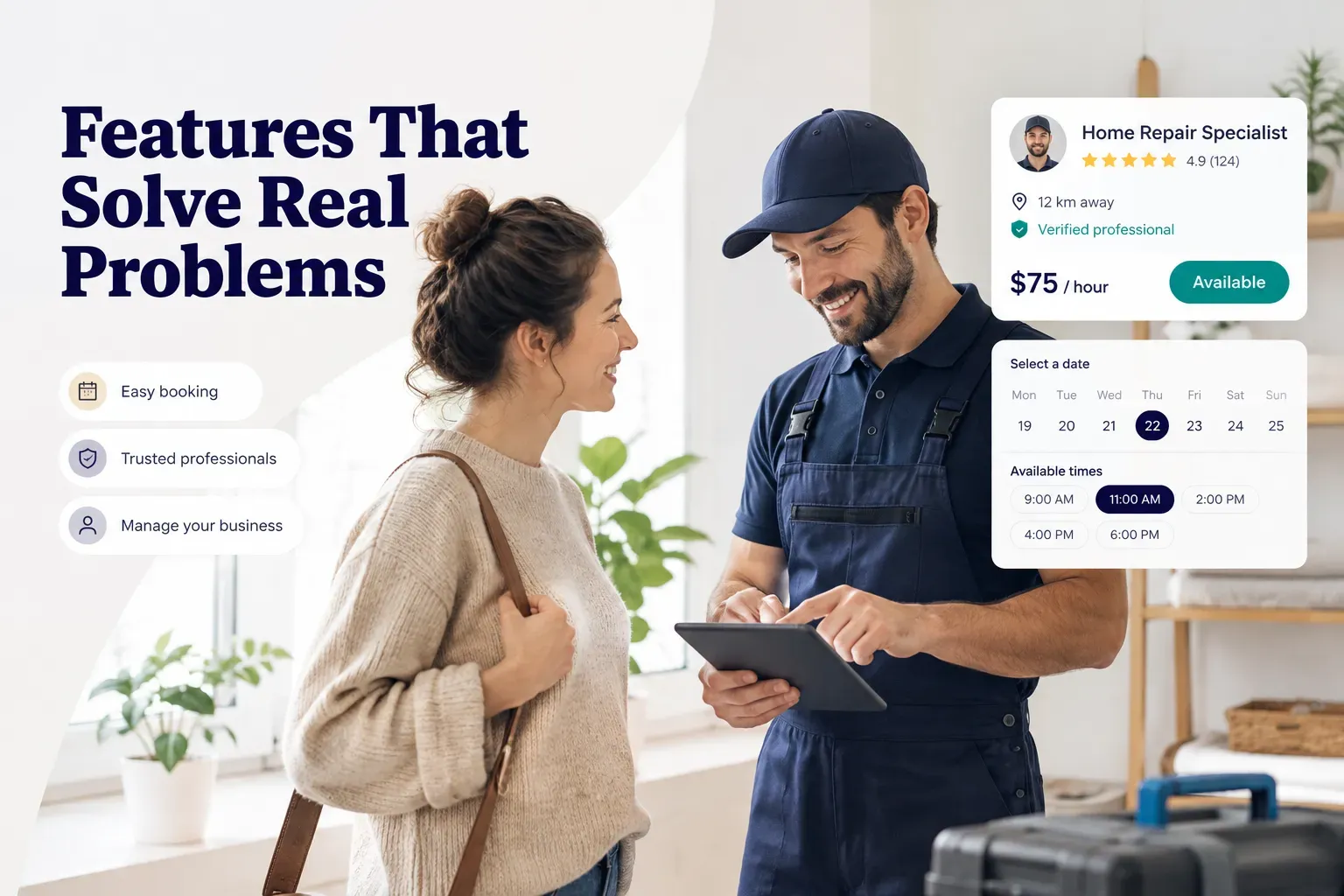 Small business owner using a booking system for small business to manage appointments and reduce scheduling conflicts