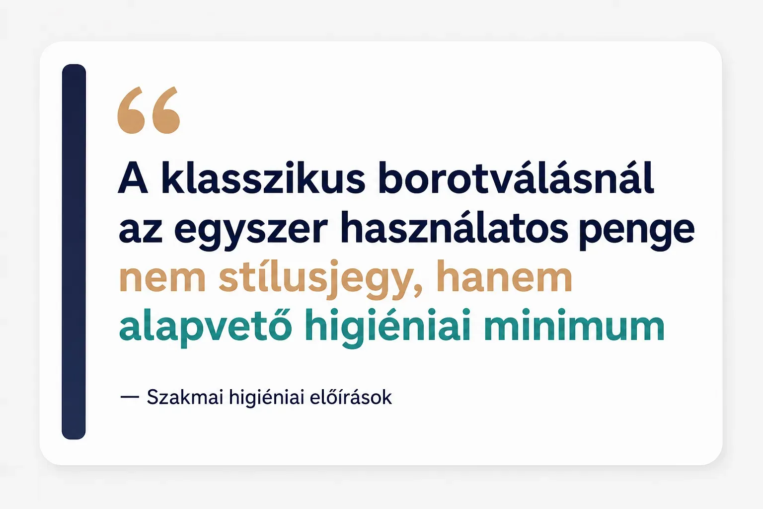 Key insight: A klasszikus borotválásnál az egyszer használatos penge nem stílusjegy, hanem alapvető higiéniai minimum…