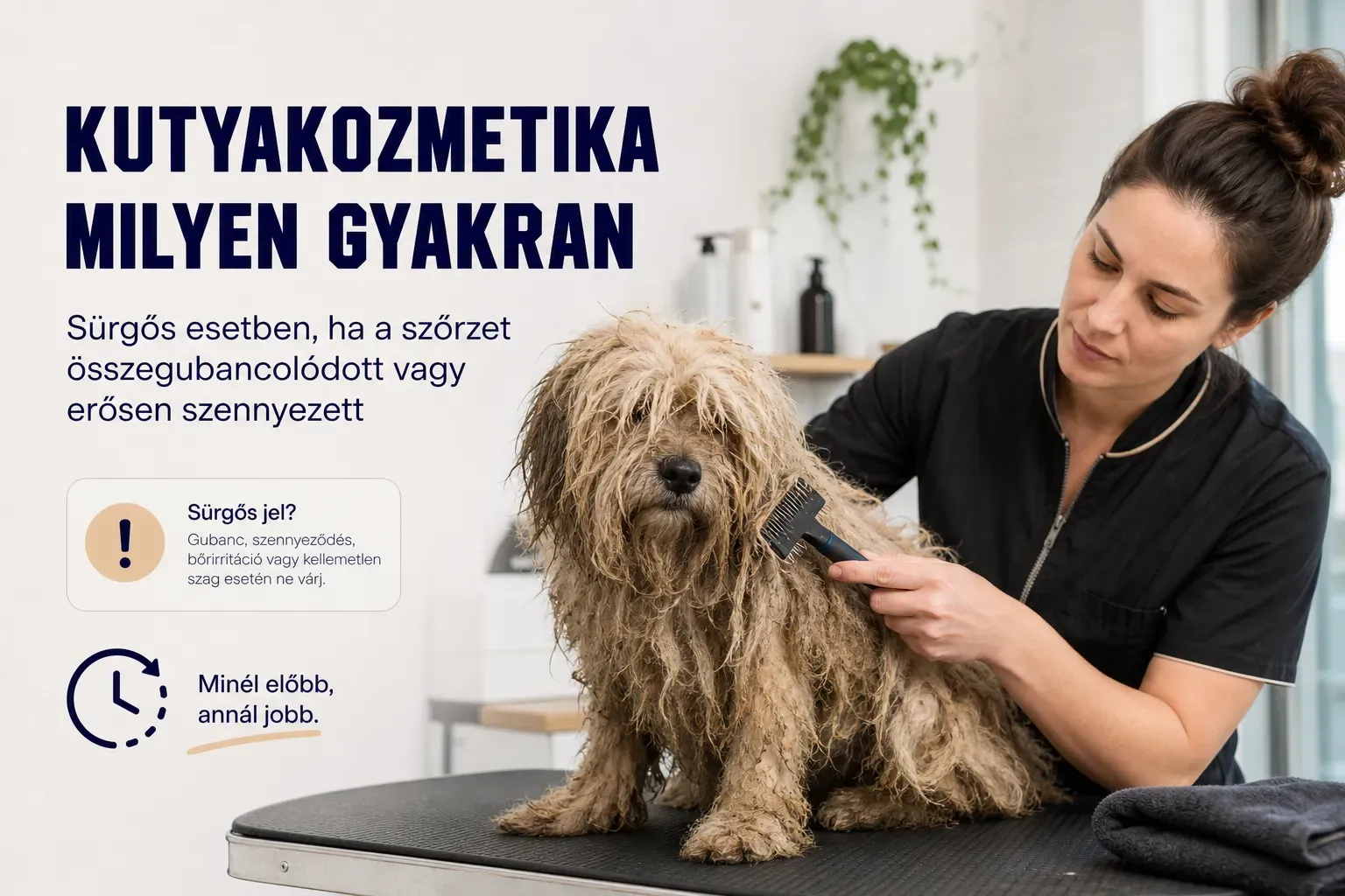 Kutyakozmetika milyen gyakran szükséges sürgős esetben, ha a szőrzet összegubancolódott vagy erősen szennyezett