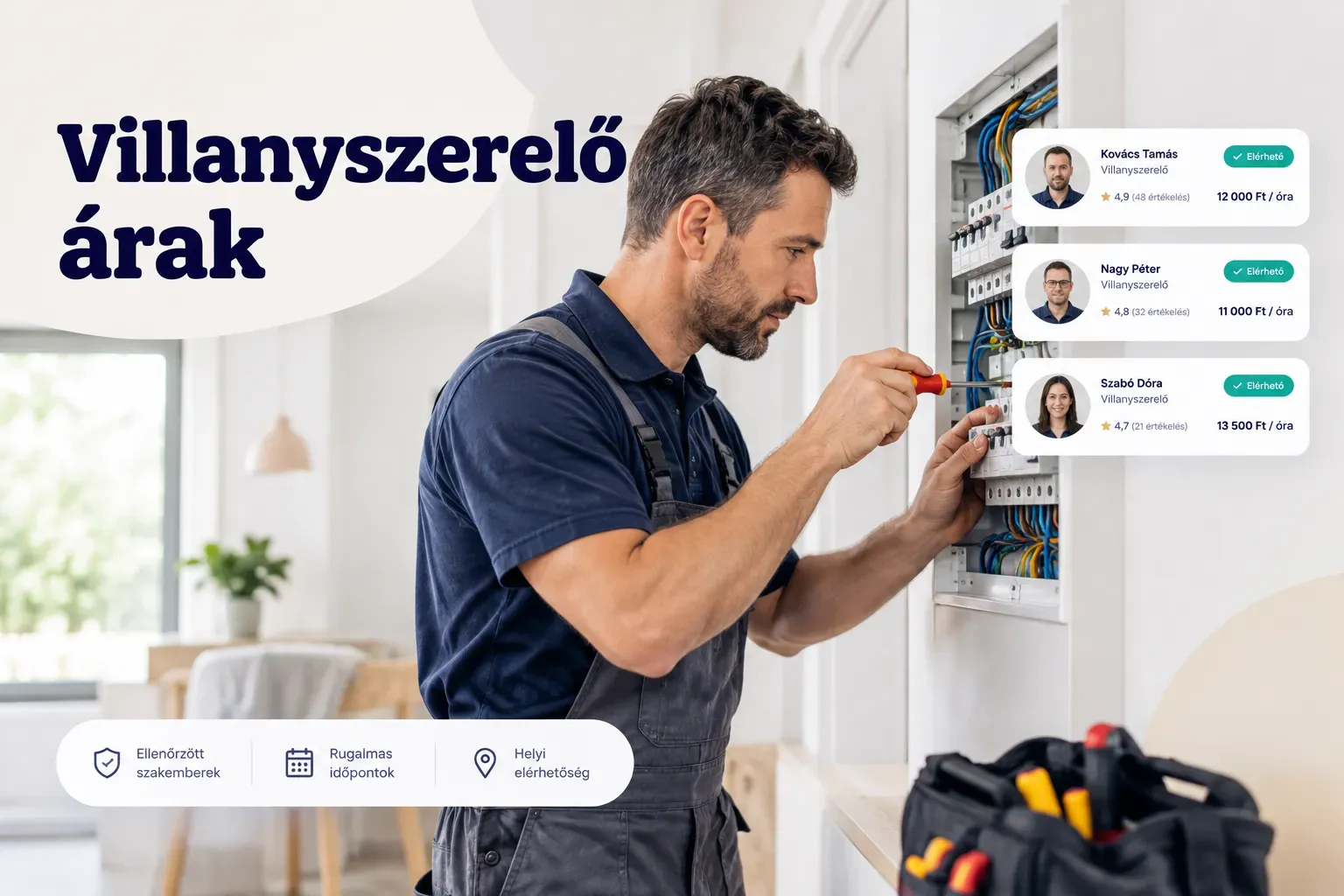 Villanyszerelő árak összehasonlítása: óradíjak és munkadíjak áttekintése Magyarországon