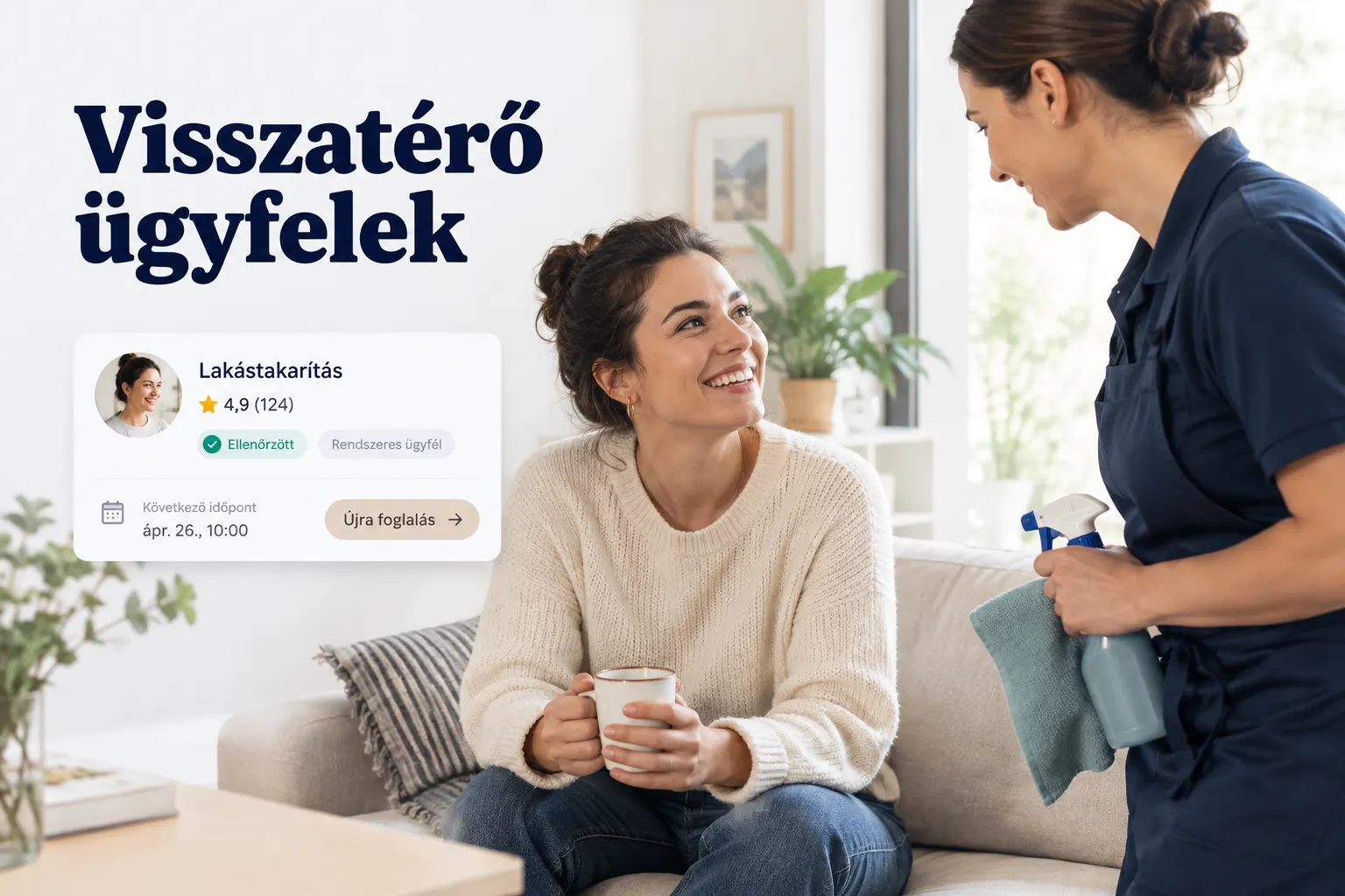 Visszatérő ügyfelek elégedetten vásárolnak újra egy boltban hűségprogram keretében